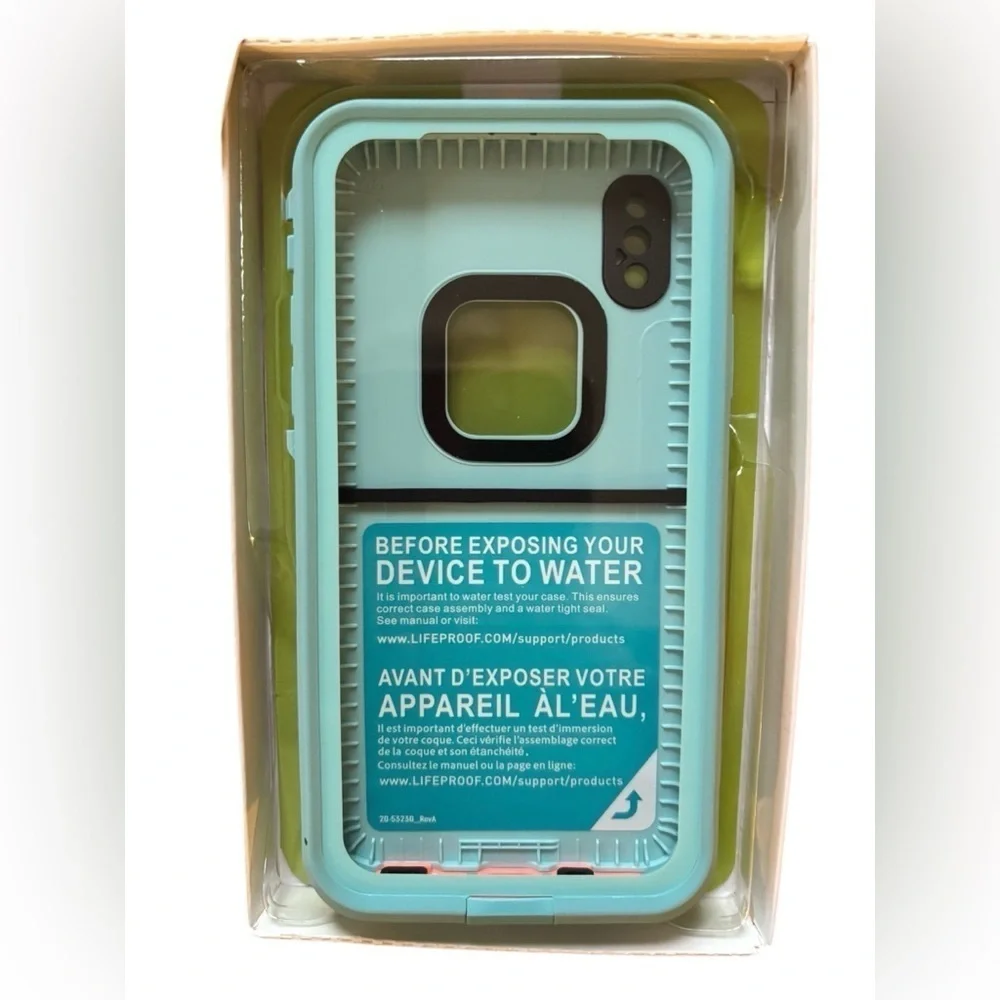 Lifeproof Frē Live 360 iPhone X Wipeout Blue Phone Case Water/Snow Proof New